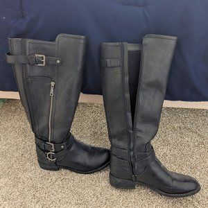 G by Guess Mid-Calf Length Zip-Up Boots Vegan 7M